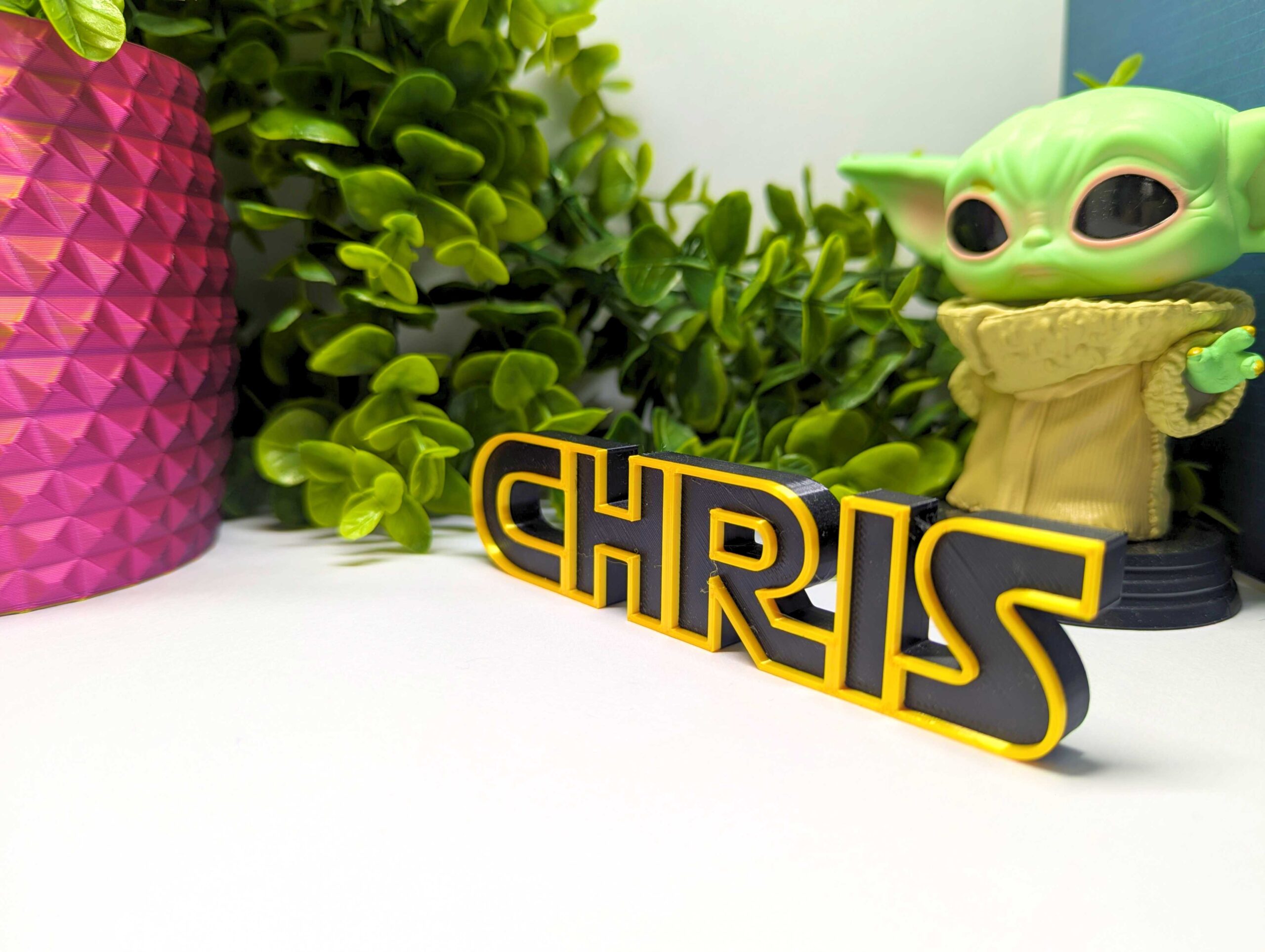 3D printed personalised Star Wars name plate