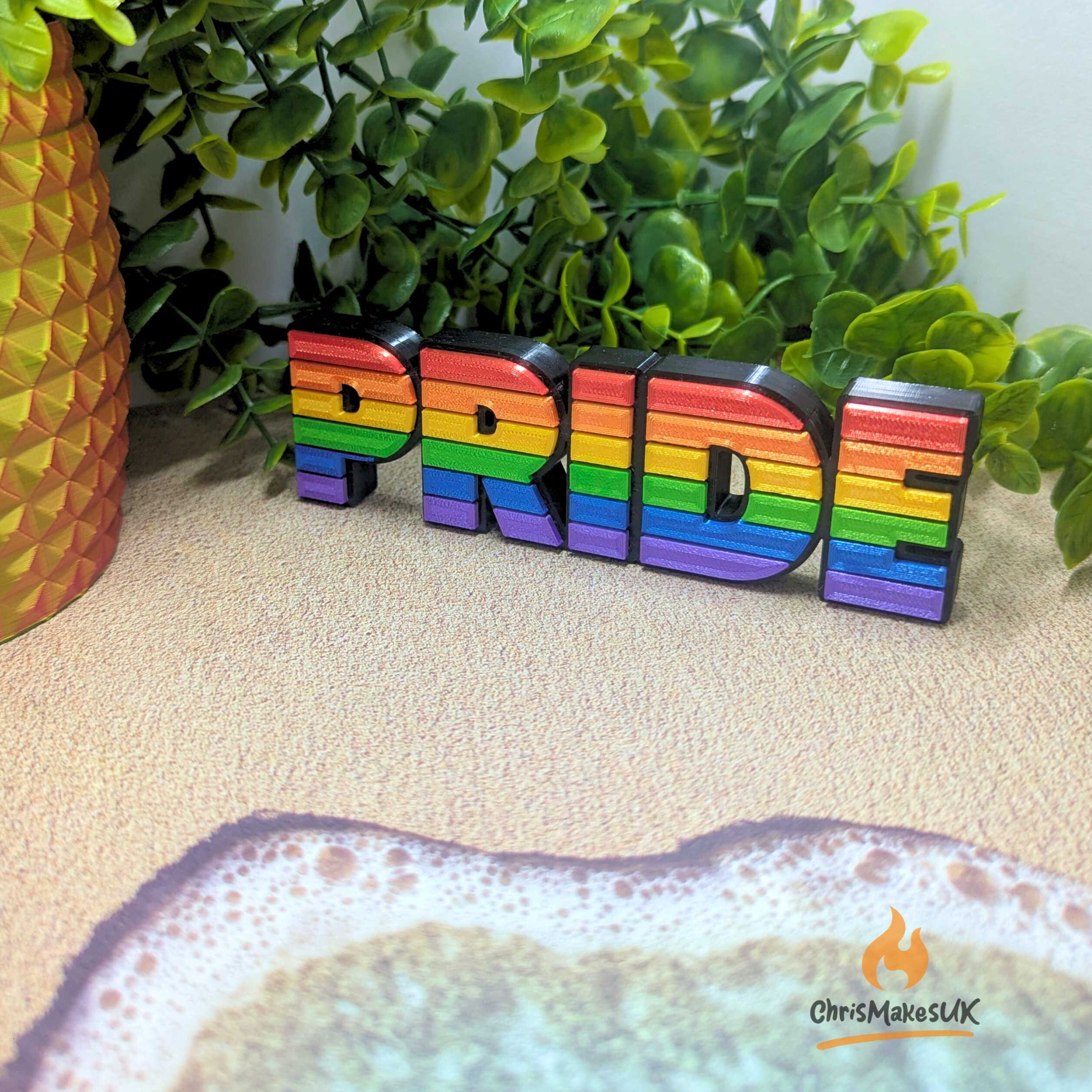 Pride 3D printed custom cake topper